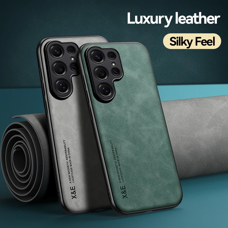 Luxury PU Leather Ultra Thin Phone Case with Silky Feel Soft Back Cover