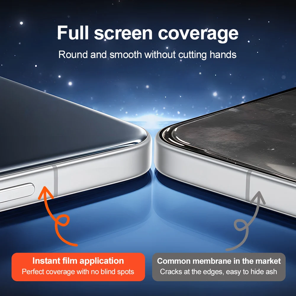 Ultra-Clear 8K Easy Install Tempered Glass Screen Protector with Auto-Dust Boxes, 3-Pack