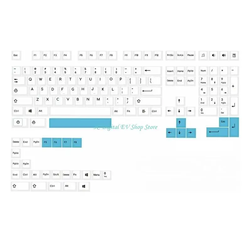 E74D Ersatz für Tastenkappen-Set, 143-teilig, PBT-Wärmesublimation für mechanische Tastatur – Detail 10