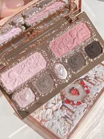 Flower Knows Strawberry Cupid Series Pearlescent Matte 7 Color Eyeshadow Face Comprehensive Tray Blush Eyeshadow Highlights 2