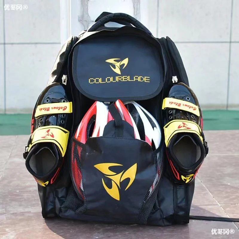 Professional Inline Speed Skating Bag Competition Travel Roller Skates Racing Shoes Container Backpack Support 90mm 100mm 110mm