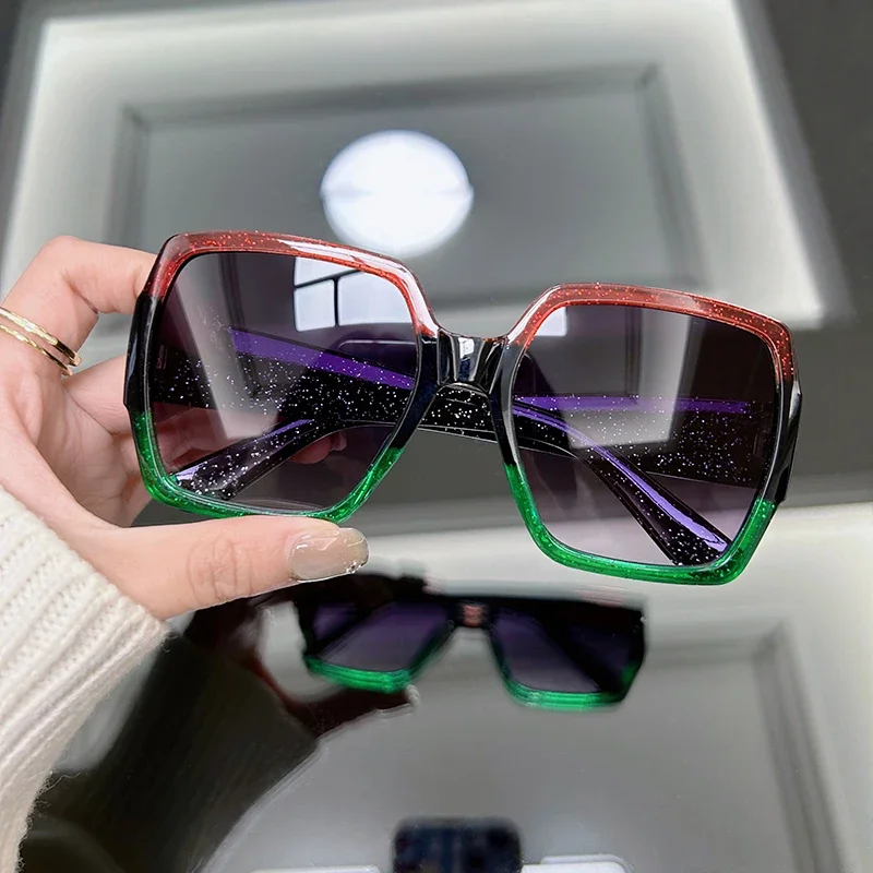 Vintage Quadratische Sonnenbrille Frauen Männer Mode Retro Sonnenbrille Weiblich Männlich Marke Designer Shades Spiegel Punk Oculos De Sol – Detail 1