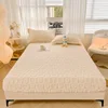 1pc Elastic Fitted Sheet Velvet Bedsheet Skin-friendly Bed Cover fundas de colchón Winter Mattress Protectors (No Pillowcase) 4