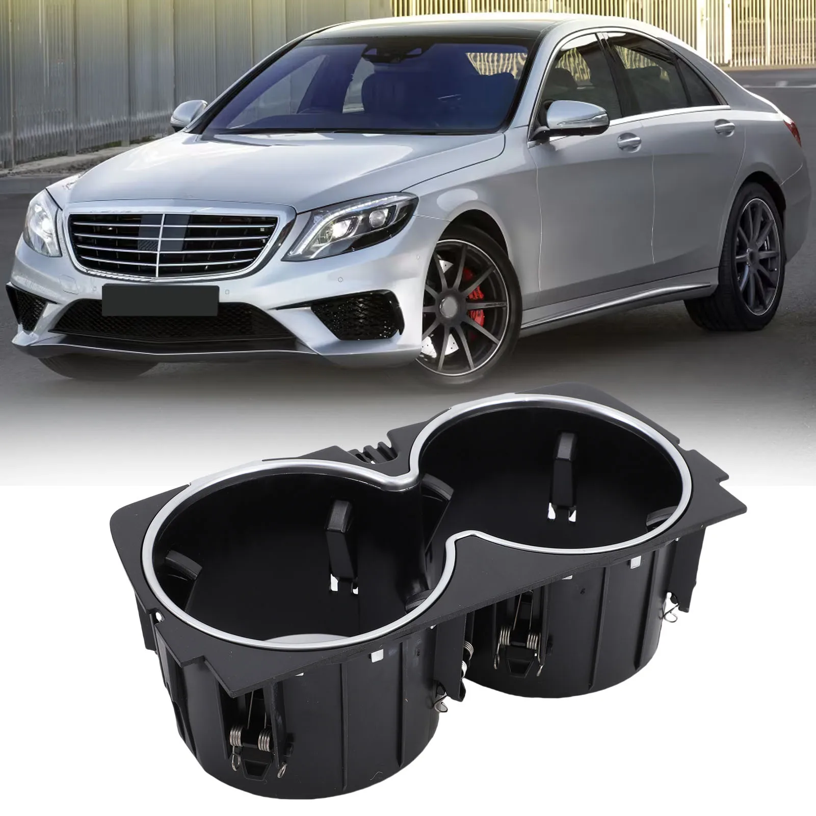 Centre Console Drinks Cup Holder A2226830075 Non Slip Replacement for  W222 S-Class 2014-2017 Auto Cup Drink Holder