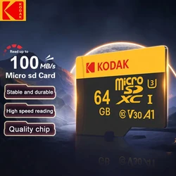 Kodak 100% New Original Micro SD Memory Card 64GB UP TO 100MB/s Class10 SD/TF Card original SD Memorycard on Phone Tablet Camera
