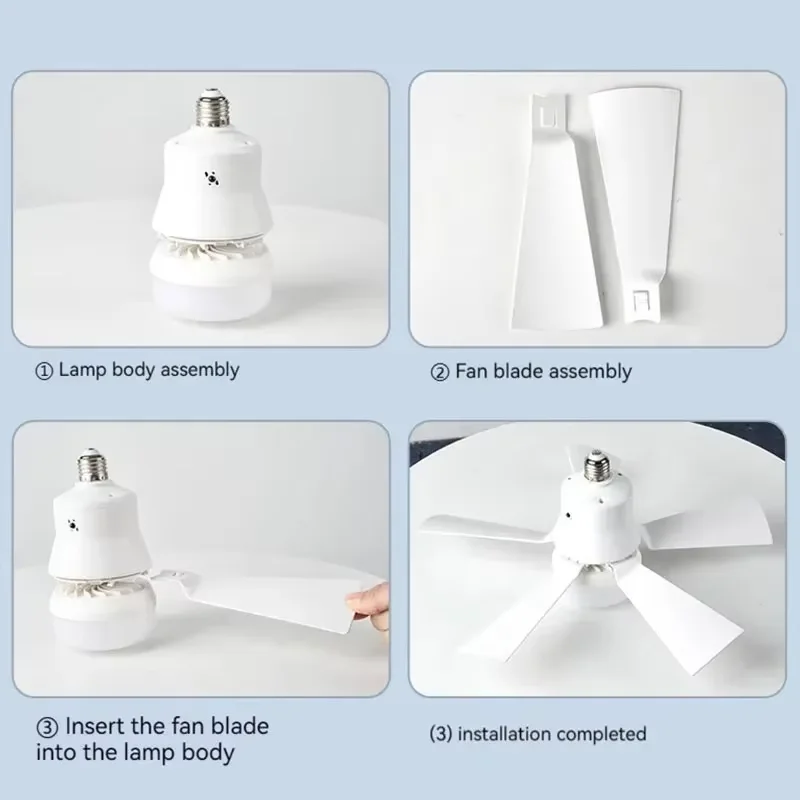 LED Ceiling Fan With Light E27 Socket Remote Control Dimmable 30W Modern Smart Wireless Fans Lighting For Bedroom Garage Kitchen ceiling fan,led ceiling fan lights,led fan light