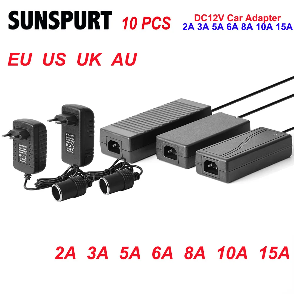 Omvormer 12 V naar 220 V, AC naar gelijkstroom, sigarettenaansteker-adapter voor auto thuis, adapter voor sigarettenaansteker