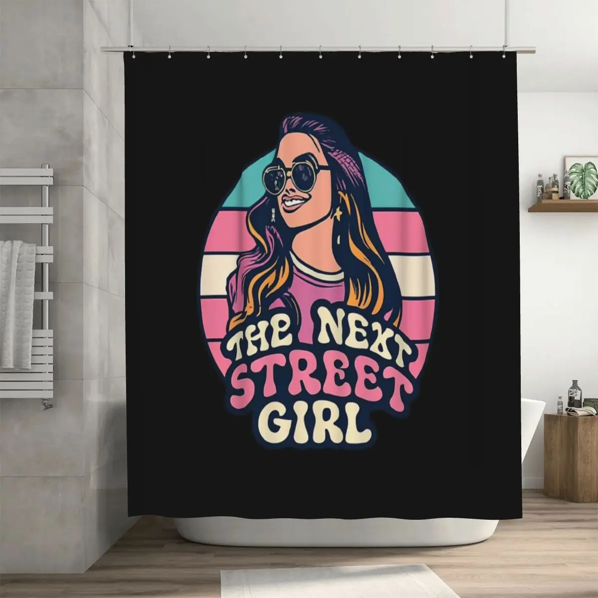 

Занавеска для душа с крючками, 72x72 дюйма