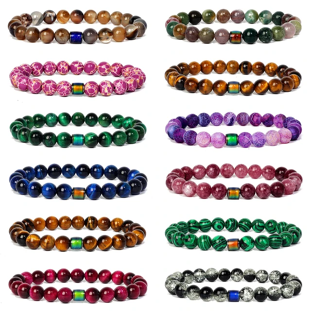 Mood Bracelet Color Changing Men | Men Bracelets Beads Change Color - Stone  Bracelet - Aliexpress