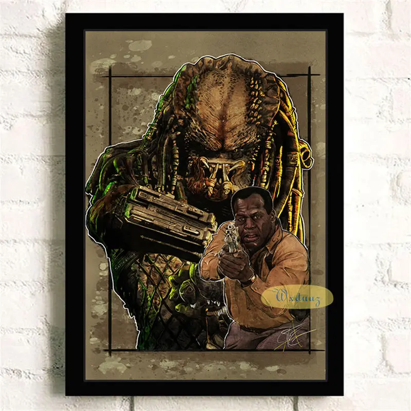 Vintage Sci-Fi Alien Battle Canvas Art