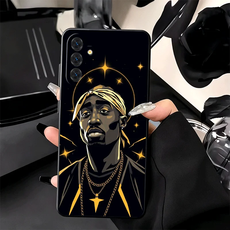 Soft Phone Case with Rapper Tupac Design
