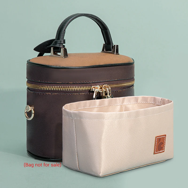 Suitable For Vanity Cosmetic Bag Inner Gallbladder Pouch Small Satin Storage Bag Brace Ultra-Light Handbag Insert Organizer