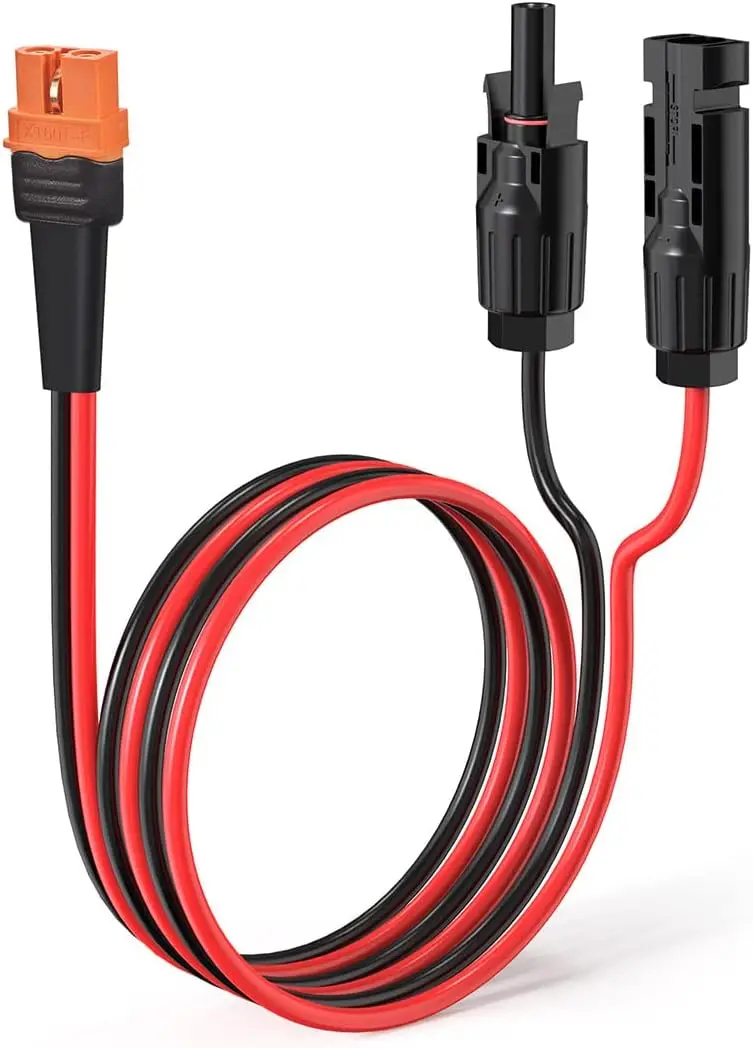 12AWG 2피트(60cm) 태양광-XT60i 케이블 2, 10, 25, 35, 50, 75, 100피트(30.5m) 태양광 커넥터-XT60i 어댑터 케이블 (휴대용 발전소용) (2피트)