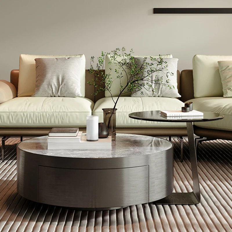 

Modern Side Table Living Room Round Small Luxury Nordic Console Table Coffee Center Hallway Mesitas De Noche Balcony Furniture