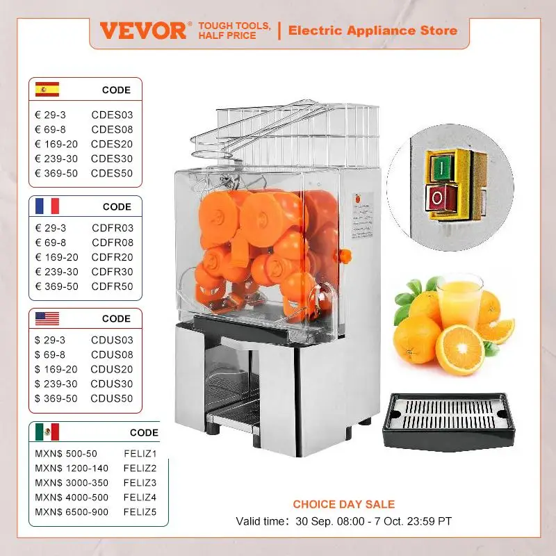 Commercial Orange Juice Squeezer Machine 30 Oranges Min