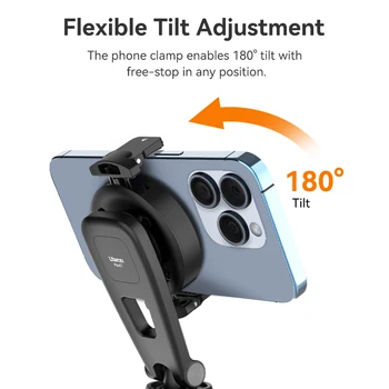 Ulanzi MA47 2-In-1 Magnetic Phone Clamp Phone Tripod Mount Horizontal Vertical Shooting for Livestreaming Vlogging Photography 4