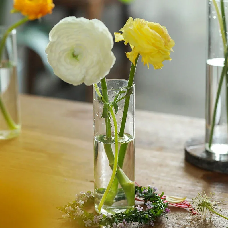 6.5x6/8/10/15/18cm Glass Flower Vase For Wedding Centerpieces Cylinder Vase Hurricane Glass Candle Holders For Tealight Party 3