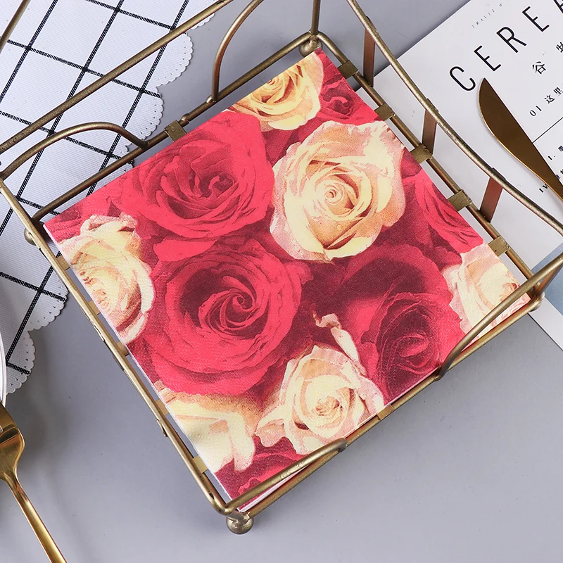 Wedding Paper Napkins 20pcs Colourful Printed