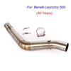 Slip On Motorcycle Middle Connect Tube Middle Link Pipe Stainless Steel Exhaust System For Benelli Leoncino 500 All Years