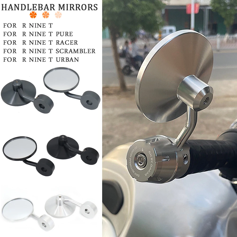 

Motorcycle Mirror Aluminum Handle Bar End Rearview Side Mirrors Accessories For BMW RNINET RnineT R NineT R NINE T NINET R9T