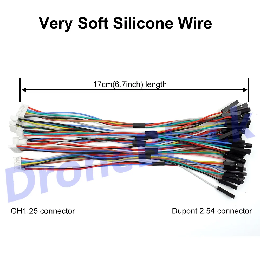 5PCS JST GH 1.25-Dupont 2.54 Pixhawk 6C 6X Pixhawk 4 Pixracer CUAV 큐브 비행 컨트롤러 용 케이블 실리콘 와이어