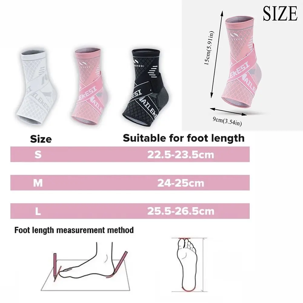 1PC Ankle Support Band Running Soccer Basketball Ankle Protection Wrap Band Durable Breathable Adjustable Elastic Ankle Brace