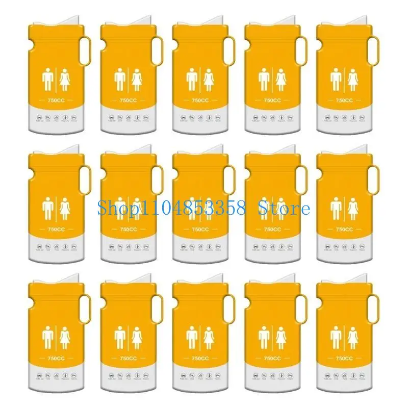 652F 누출 방지 씰이 있는 캠핑 소변 주머니 750ml 성인용 여행용 소변 주머니