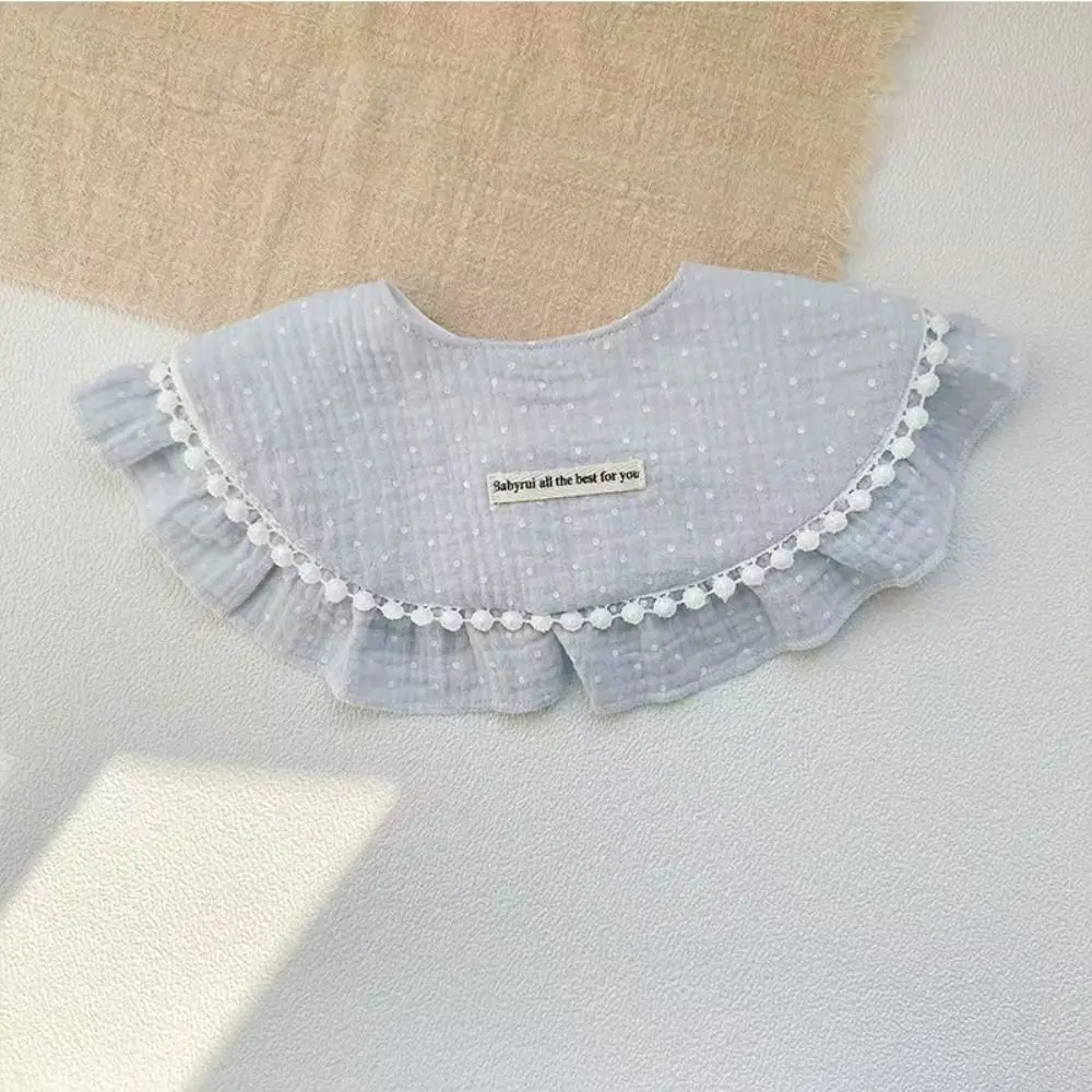 Cute Feeding Baby Cotton Bibs Round Neck Princess Baby Drooling Bibs Floral Lace Saliva Towel Cloths Neck Wear Accessories