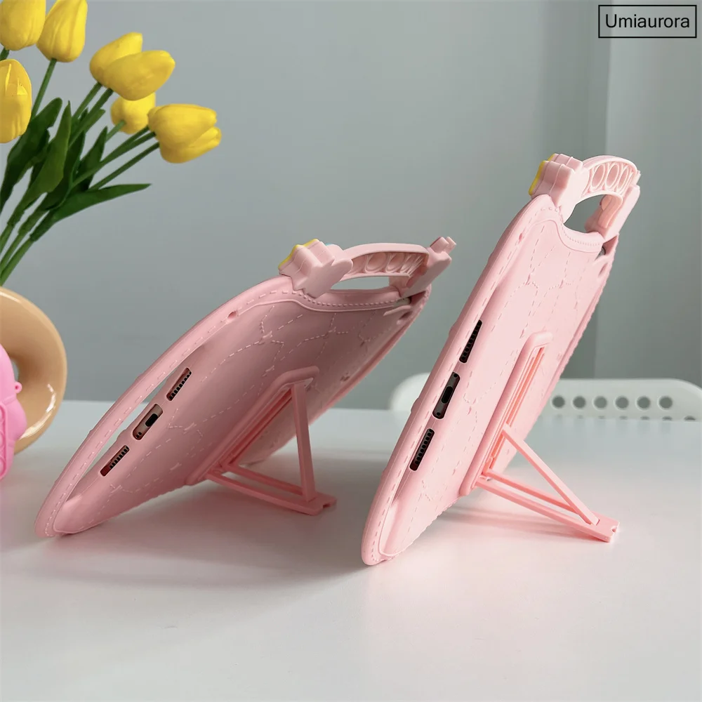 Cartoon Silicone Stand Cover para Ipad 8th 9th 10.2 Mini 6th 9.7 2023 Air 10.9 Pro 10.5 11 Tablet Case Shell Crianças - Imagem 6