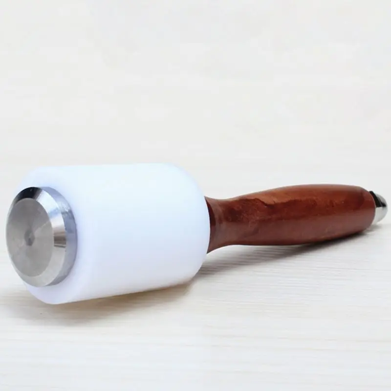 Nylon Hammer - Leather Carving Hammer Cowhide Sew Hammer with Wooden Handle marteau caoutchouc 2
