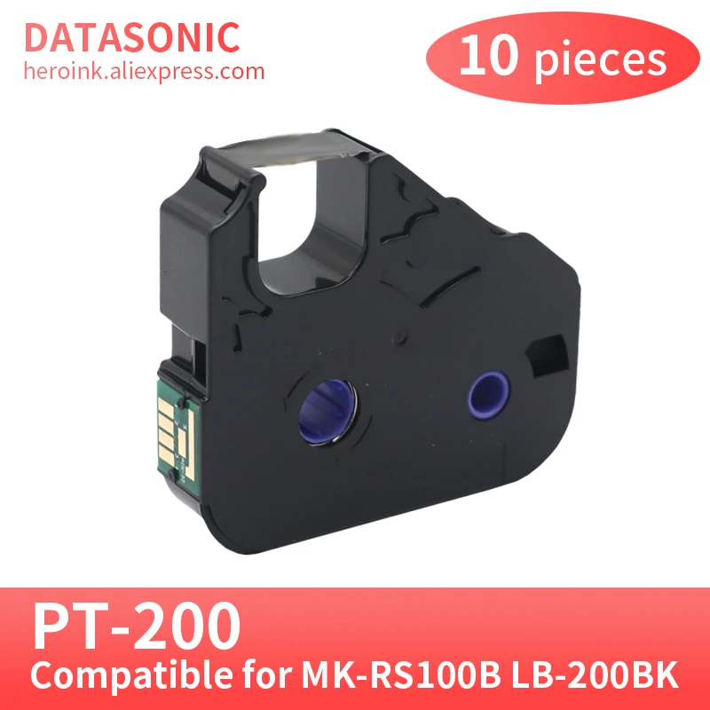 10Pk Pt-200Bk Mk-Rs100B 3604 B001 Stampante Id Cavo M-11C, M-1Std, M-1Pro,Mk1000, Mk2000, Mk1500, Nastro Per Macchina Da Scrivere A Inchiostro Mk2500