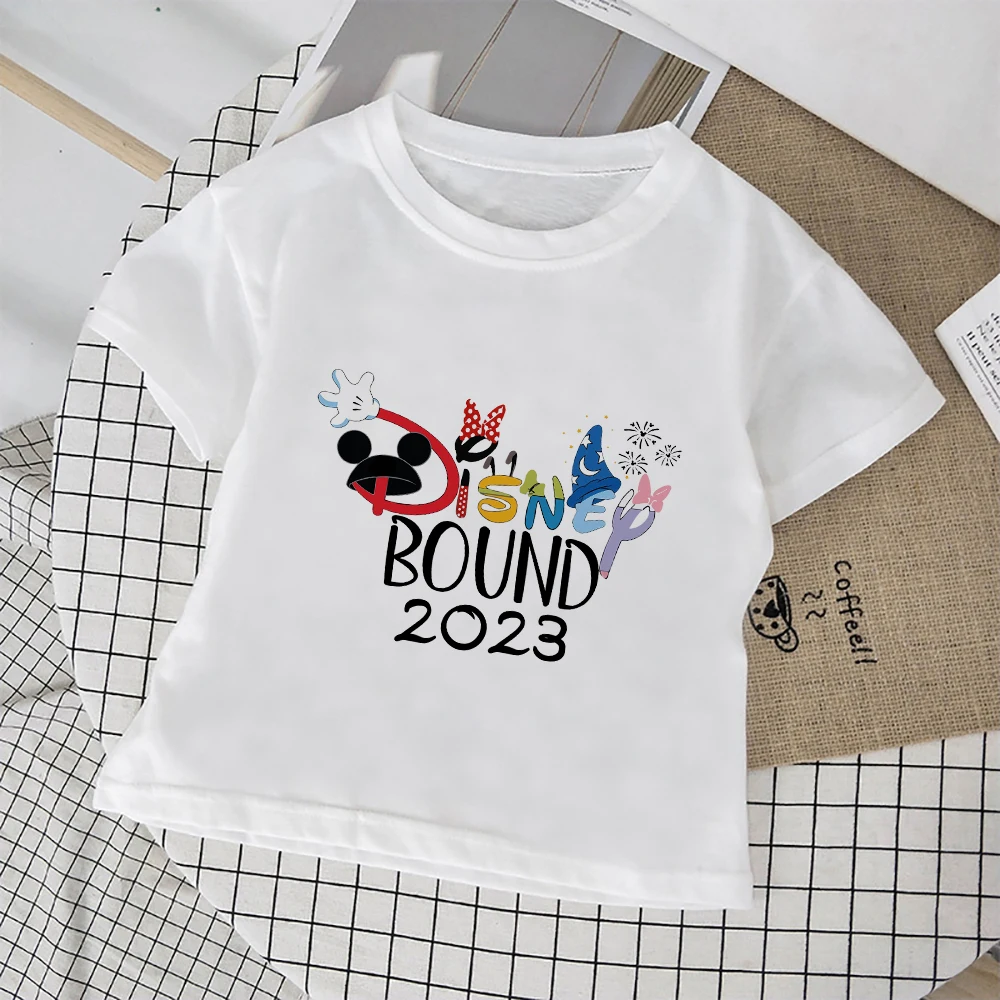 

Disney Dropship Kids 2023 Top Selling T-Shirts White 3-12 Years Girls Clothes Minimalist Graphic Unisex Boy T Shirts Trendy Y2K