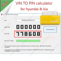 2023 VIN To PIN Code Calculator for Hyundai Kia Offline with Nitro