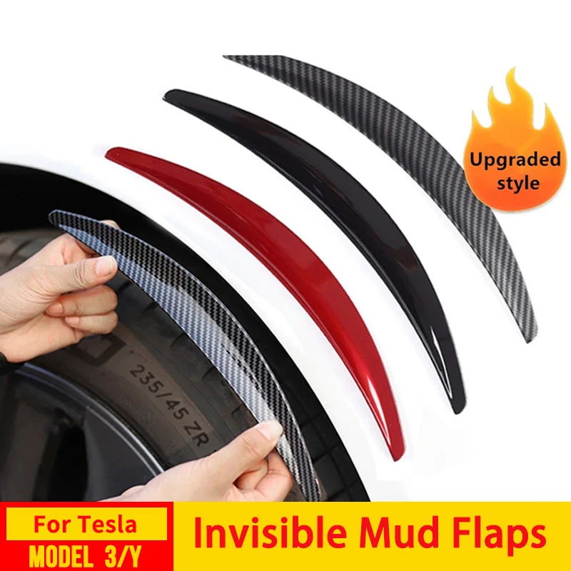 

Car Invisible Mud Flaps for Tesla Model 3 Y Front Rear Wheels Mudguards ABS Splash Guards Fender Anti-scratch Accessories