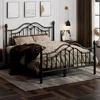 Queen Metal Bed Frame with Headboard and Footboard, Iron Platform Bed Frame, Under Bed Storage, No Box Spring Needed, beds 1