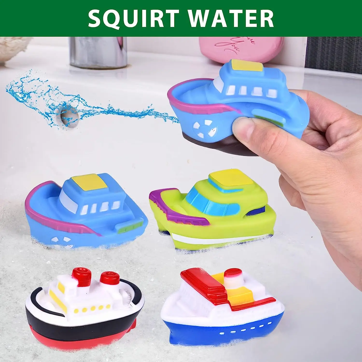 Mini Car Baby Shower Boat Carrying Toy Shower Boat Sprinkler Swimming Pool Children's Bathtub And Beach Birthday Gift 4