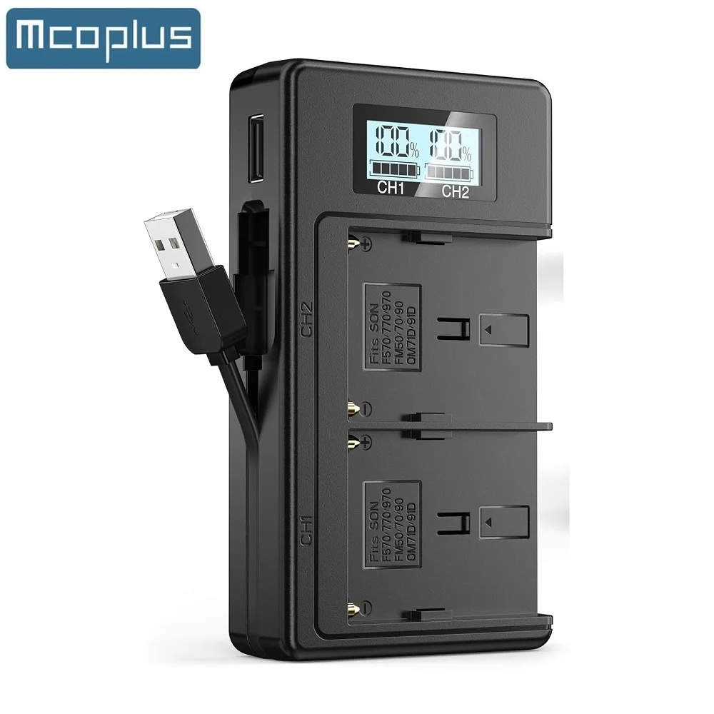 

Mcoplus ЖК-дисплей, зарядное устройство для двух батарей для Sony