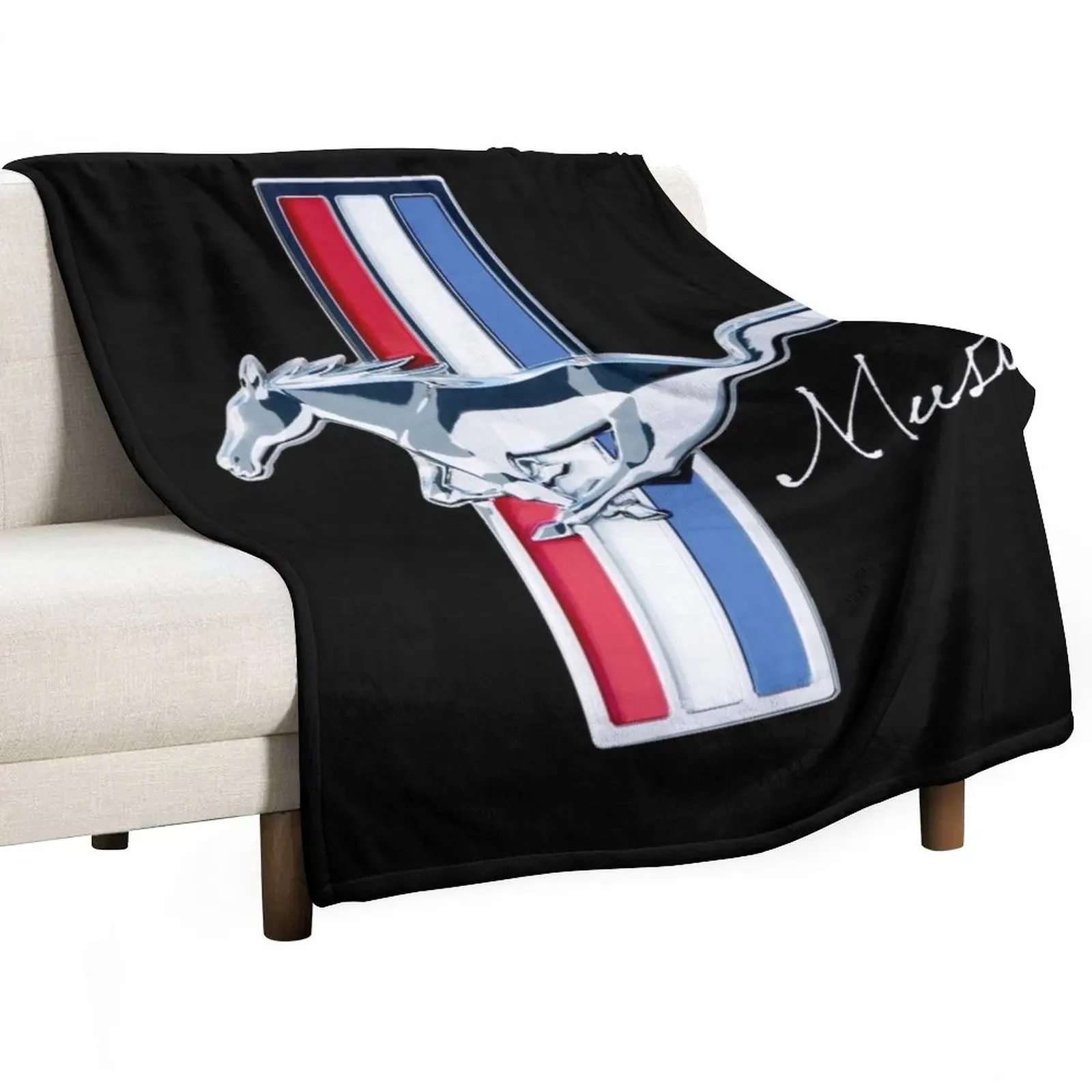 

New Classic Mustang Merch Dark Apparel Throw Blanket Blanket Luxury Personalized Gift Cute Blanket Plaid Heavy Blanket