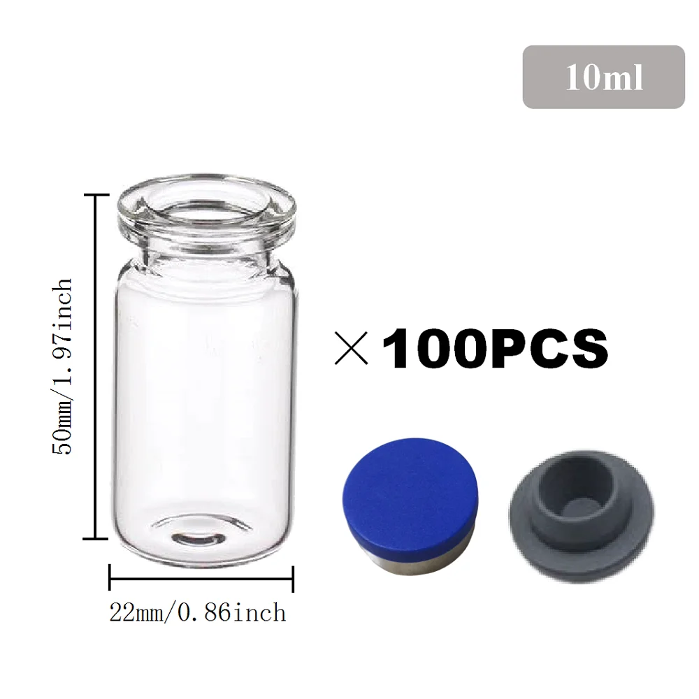 Transparent Glass Lab Vial With Caps & Stopper Small Bottles Experimental Test Liquid Containers 100PCS glass bottles mini glass bottles