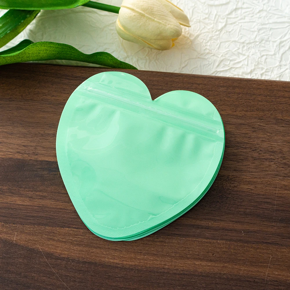 50 teile/los Rosa Herz Zip-Lock Plastiktüte Für DIY Lagerung Armbänder Schmuck Verpackung Geschenke Beutel Kleine Unternehmen Liefert – Detail 5