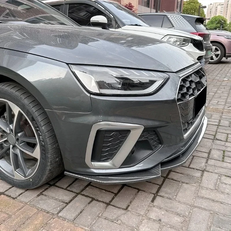 자동차 앞 범퍼 립, 아우디 A4 S4 B9 S-라인 페이스리프트 2019-2024 스포일러 스플리터, 앞 립 카나드 커버 바디 키트