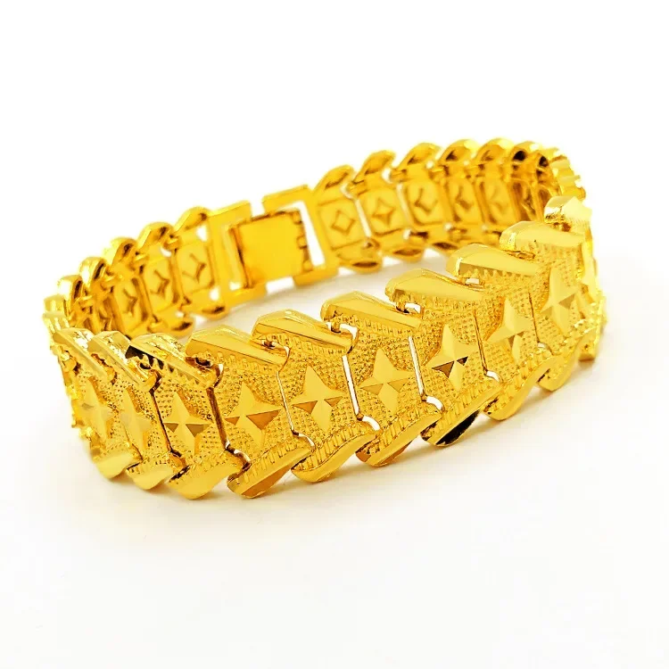 9999 Bracciale Da Uomo In Oro 18 Carati Stampato In Acciaio Star Tudor Watch Chain Prepotente Lunghezza Personalizzabile Gioielli