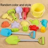 Beach Toys for Kids Sand Toys Set Sand Bucket Shovel Rake Toys for Beach Animal Dinosaur Molds Travel Sandbox Toys for Toddlers 3