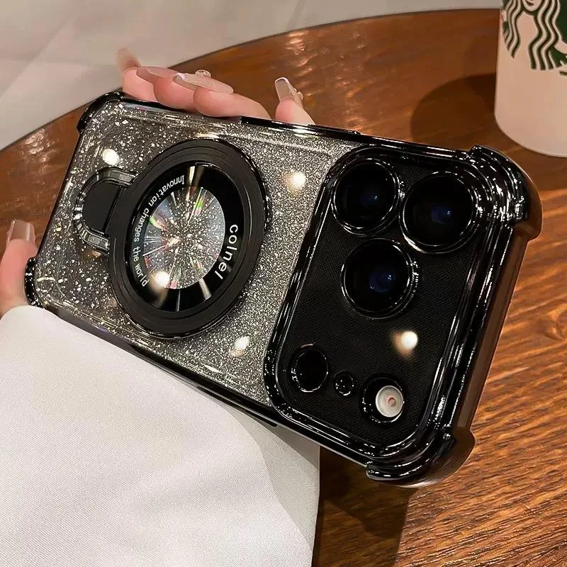 Glitter Ring Holder with Gradient Bumper and Camera Protection