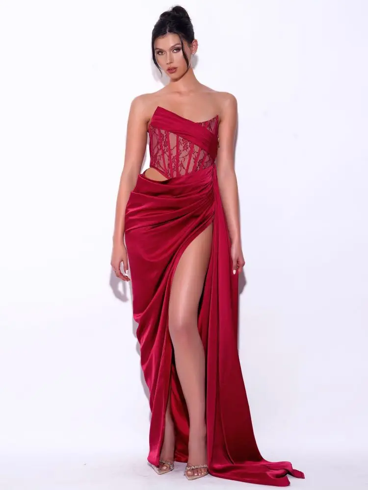 

White Long Dress Luxury Birthday Dresses for Women 2024 Summer Elegant Evening Dresses Sexy Strapless Prom Gown Female Clothing