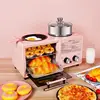 Household Electric 4 in 1 Breakfast Machine Mini Bread Toaster Baking Oven Omelette Fry Pan Hot Pot Boiler Food Steamer 1