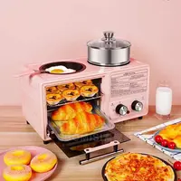 Household Electric 4 in 1 Breakfast Machine Mini Bread Toaster Baking Oven Omelette Fry Pan Hot Pot Boiler Food Steamer 1
