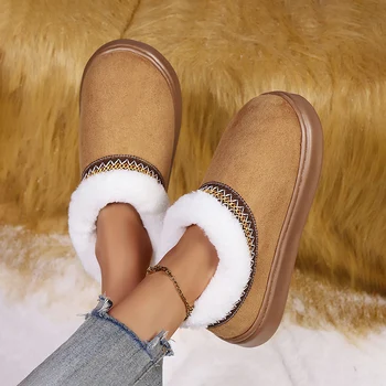 Fluffy Women's Slippers Home Casual Plush Ankle Boots Female Winter Fuzzy Fur Luxury Designer Plarform Shoes Girl Indoor Outdoor 1