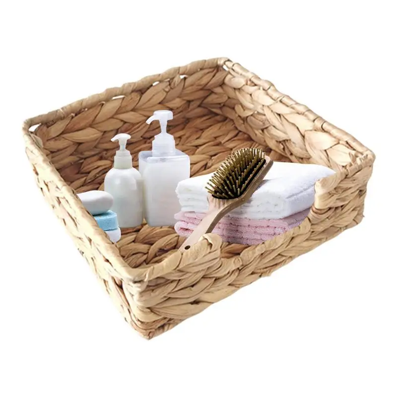 

Seagrass Storage Baskets Woven Wicker Storage Bins Baskets Portable Wicker Storage Basket Woven Organizer For Bathroom Nursery