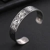 VASSAGO Vintage Viking Celtic Amulet Bracelet Stainless Steel The Nordic Odin Crow Cuff Bracelet for Men Raven Totem Nordic Gift 1